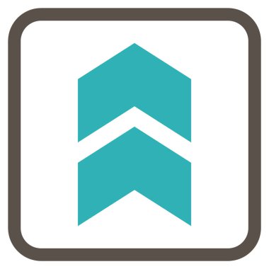 Vektör simgesi bir çerçeve içinde yukarı kayması