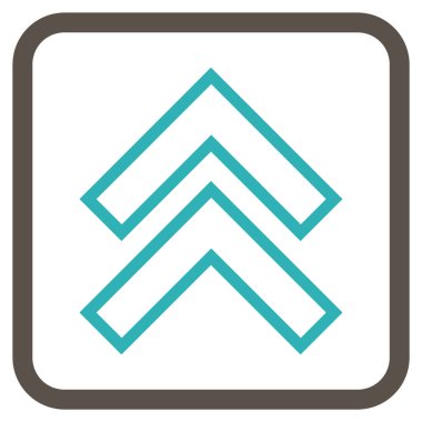 Vektör simgesi bir çerçeve içinde yukarı kayması