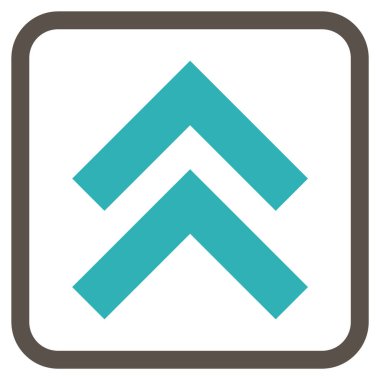 Vektör simgesi bir çerçeve içinde yukarı kayması