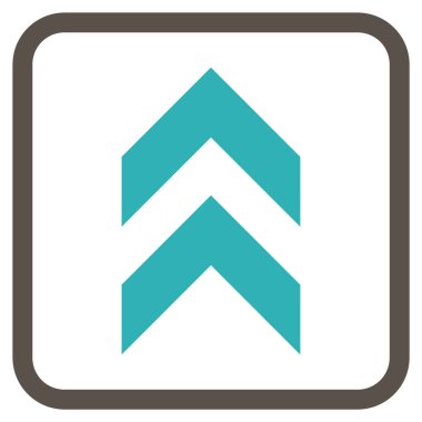 Vektör simgesi bir çerçeve içinde yukarı kayması