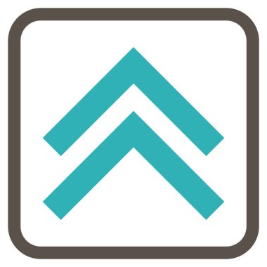 Vektör simgesi bir çerçeve içinde yukarı kayması