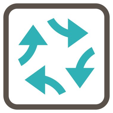 Oklar vektör simgesi bir çerçevede girdap