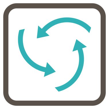 Oklar vektör simgesi bir çerçevede girdap