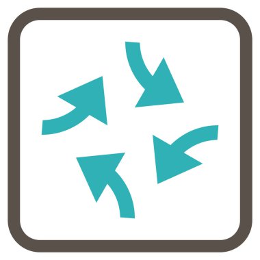 Oklar vektör simgesi bir çerçevede girdap