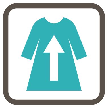 Kadın elbise vektör simgesi bir çerçeve içinde çıkar