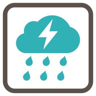 Fırtına vektör simgesi bir çerçeve içinde