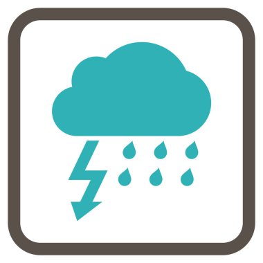 Fırtına vektör simgesi bir çerçeve içinde