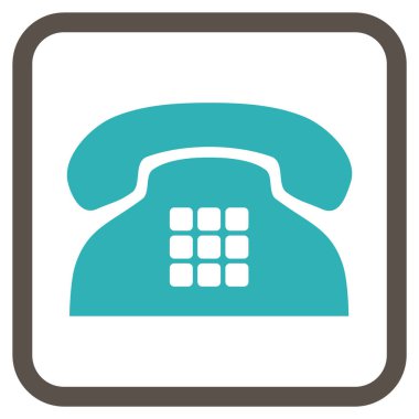 Sesi telefon vektör simgesi bir çerçeve içinde