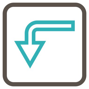 Vektör simgesi bir çerçeve içinde geri çevirmek