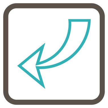 Vektör simgesi bir çerçeve içinde geri al