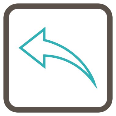 Vektör simgesi bir çerçeve içinde geri al