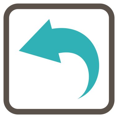 Vektör simgesi bir çerçeve içinde geri al