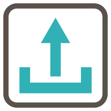 Vektör simgesi bir çerçeve içinde upload