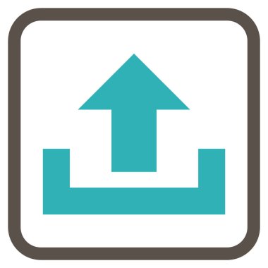 Vektör simgesi bir çerçeve içinde upload