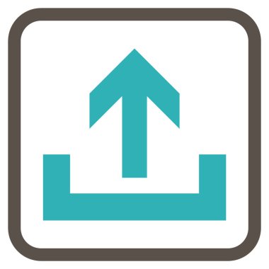 Vektör simgesi bir çerçeve içinde upload