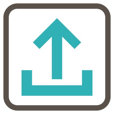 Vektör simgesi bir çerçeve içinde upload