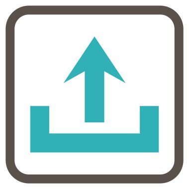 Vektör simgesi bir çerçeve içinde upload