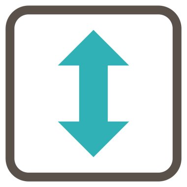 Dikey Exchange oklar bir çerçeve içinde simge vektör