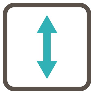 Dikey Çevir vektör simgesi bir çerçeve içinde