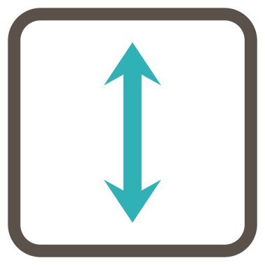 Dikey Çevir vektör simgesi bir çerçeve içinde