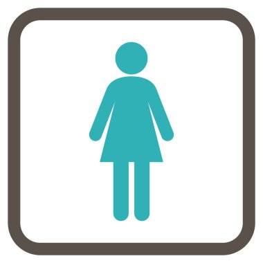 Kadın vektör simgesi bir çerçeve içinde