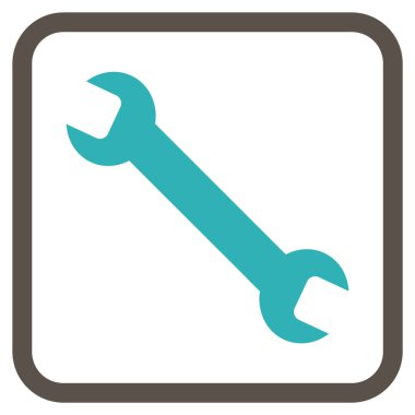 İngiliz anahtarı vektör simgesi bir çerçeve içinde