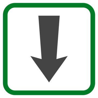 Vektör simgesi bir çerçeve içinde aşağı ok