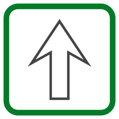 Vektör simgesi bir çerçeve içinde yukarı ok