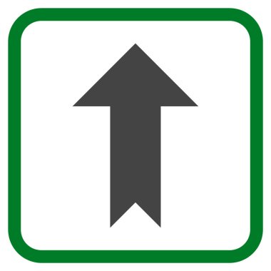 Vektör simgesi bir çerçeve içinde yukarı ok