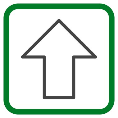 Vektör simgesi bir çerçeve içinde yukarı ok