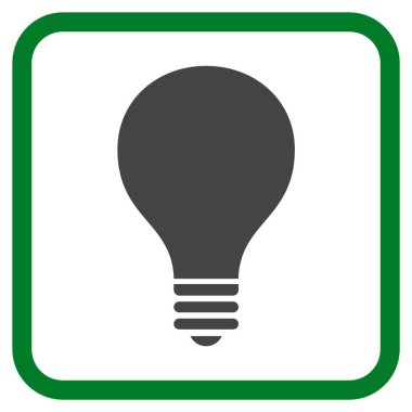 Ampul vektör simgesi bir çerçeve içinde