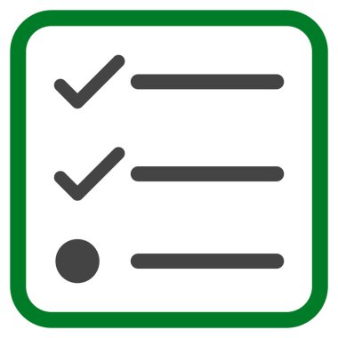 Denetim listesi vektör simgesi bir çerçeve içinde