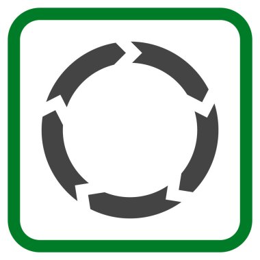 Dolaşım vektör simgesi bir çerçeve içinde