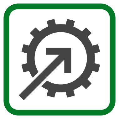 COG Tümleştirme vektör simgesi bir çerçeve içinde