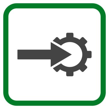 COG Tümleştirme vektör simgesi bir çerçeve içinde
