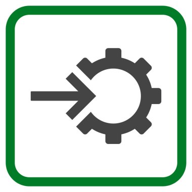 COG Tümleştirme vektör simgesi bir çerçeve içinde