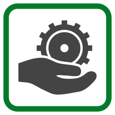 Geliştirme hizmeti vektör simgesi bir çerçeve içinde