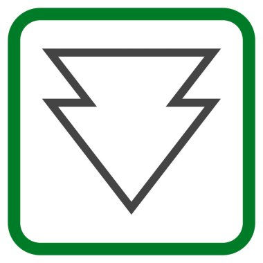 Vektör simgesi bir çerçeve içinde aşağı yön