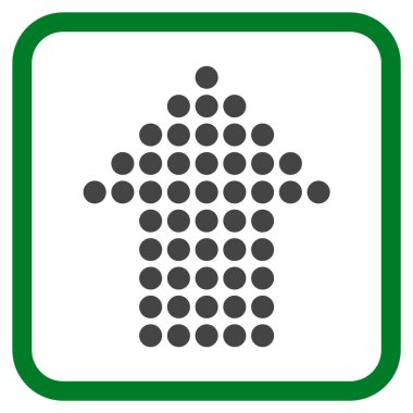 Vektör simgesi bir çerçeve içinde yukarı noktalı ok