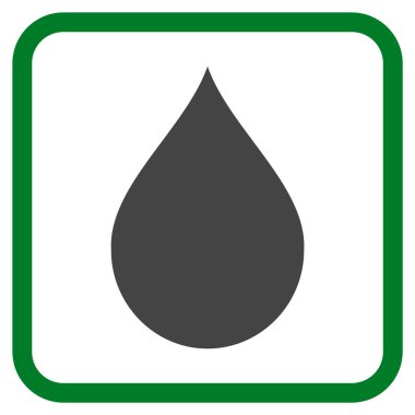 Damla vektör simgesi bir çerçeve içinde