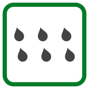 Damla vektör simgesi bir çerçeve içinde