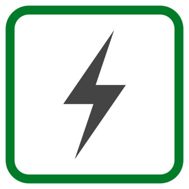 Elektrik vektör simgesi bir çerçeve içinde