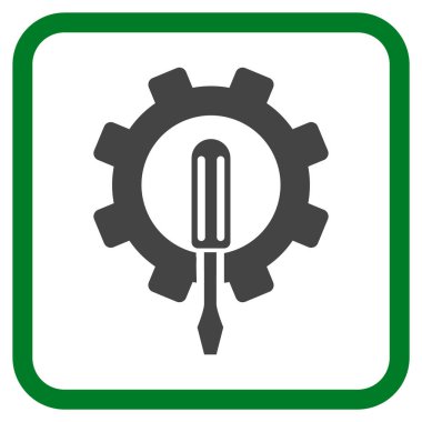 Bir çerçevedeki mühendislik vektör simgesi