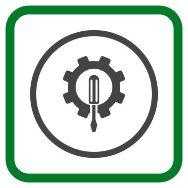 Bir çerçevedeki mühendislik vektör simgesi