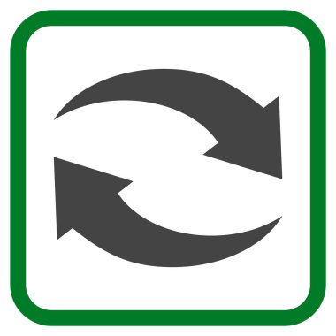 Exchange oklar bir çerçeve içinde simge vektör