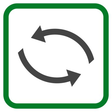 Exchange oklar bir çerçeve içinde simge vektör