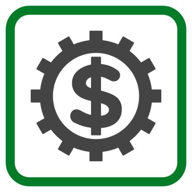 Finans sektöründe vektör simgesi bir çerçeve içinde