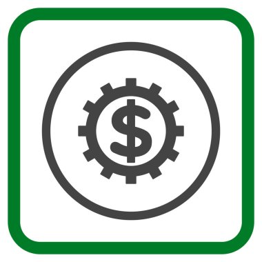 Finans sektöründe vektör simgesi bir çerçeve içinde