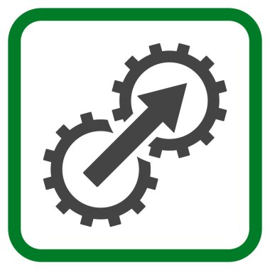 Dişli Tümleştirme vektör simgesi bir çerçeve içinde