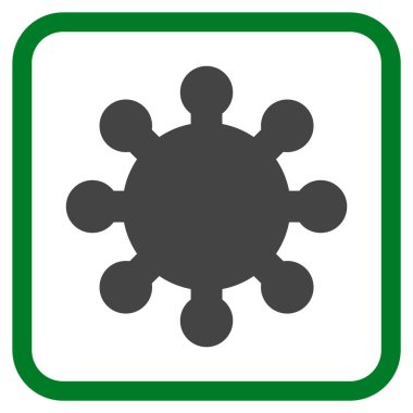 Dişli vektör simgesi bir çerçeve içinde